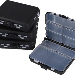 Hlotmeky Small Tackle Box Organizer 4 Pack Mini Tackle Boxes Plastic Fishing Organizer Tackle Storage Containers Kayak Fly Boxes